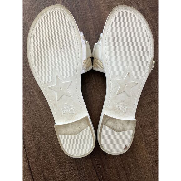 Dior White and Cream Slide Sandals - Picture 4 of 4
